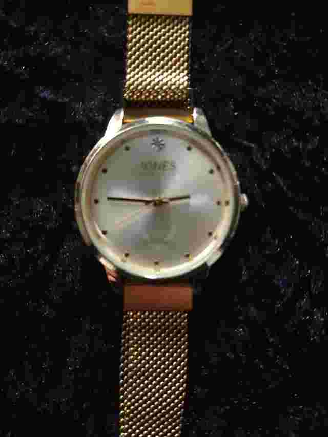 JONES New York Diamond Mesh Band Quartz Analog Women's Watch New Battery
