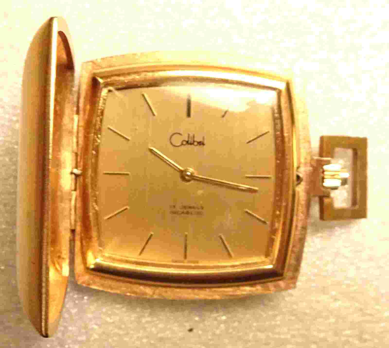 Colibri Hunter Pocket Watch Fine Vintage Swiss 17 Jewels Manual Wind Running