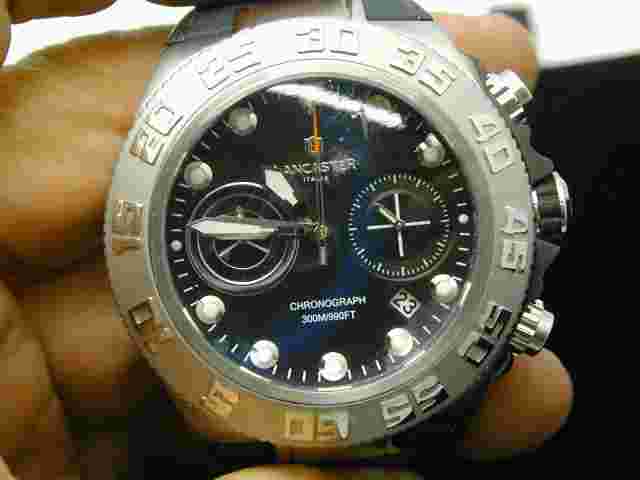 LANCASTER ITALY BLUE RIDGE 1061 SUBA DIVER CHRONOGRAPH NEW NO TAGS OR BOX