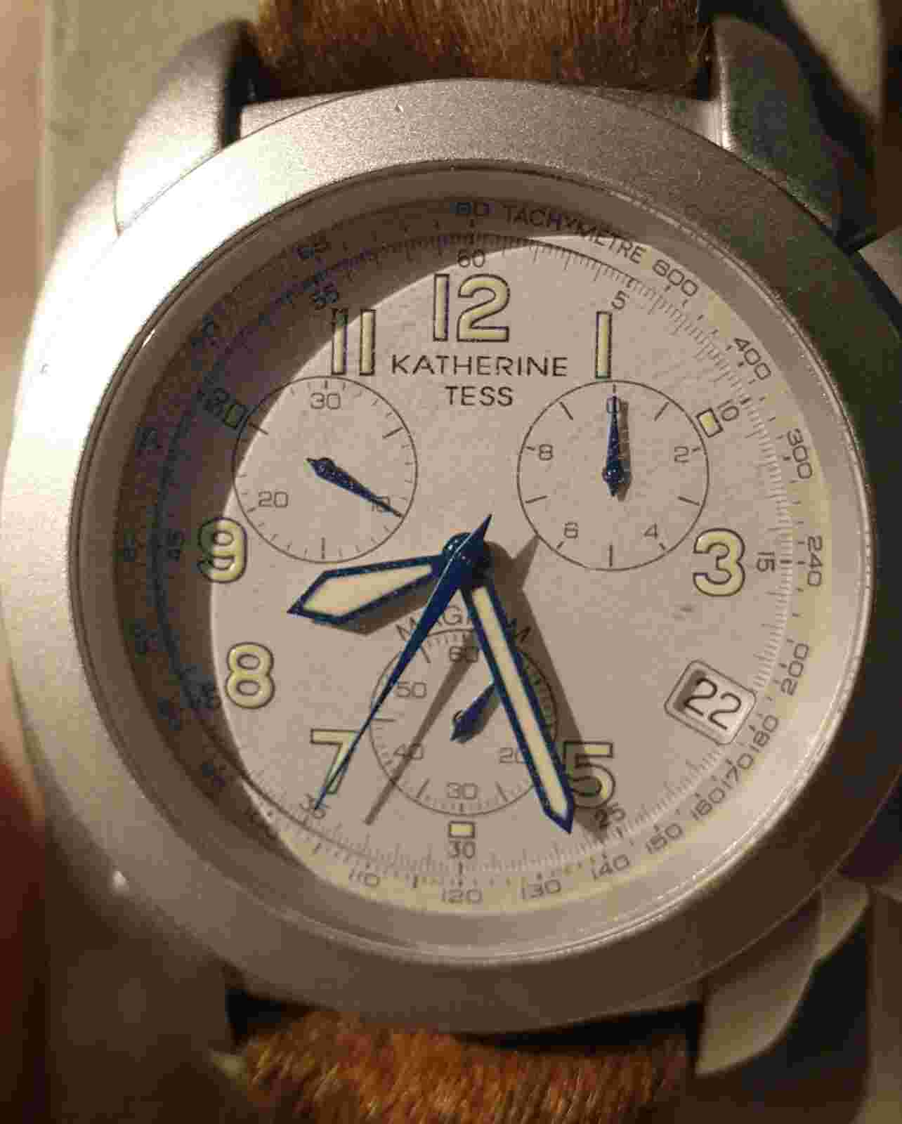 KATHERINE TESS MAGNUM CHRONOGRAPH DATE WATCH Fully Working water Resistant