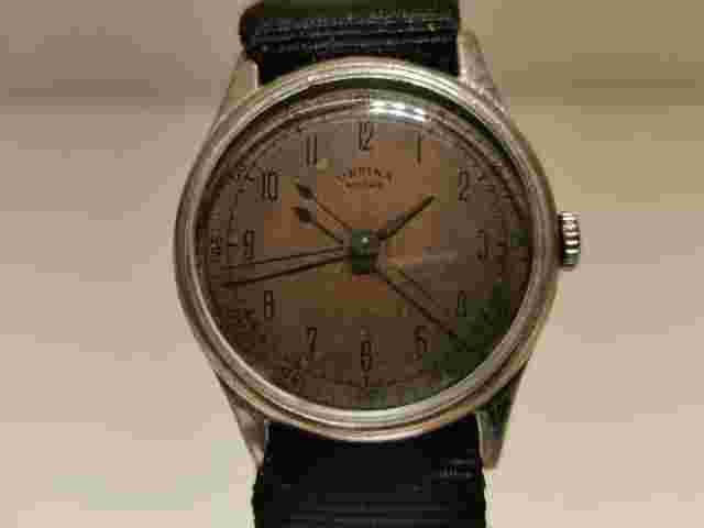 VINTAGE RARE WW2 ERA MILITARY STYLE SWISS MEN'S 32mm WATCH "ORFINA" ANCRE 15 J.