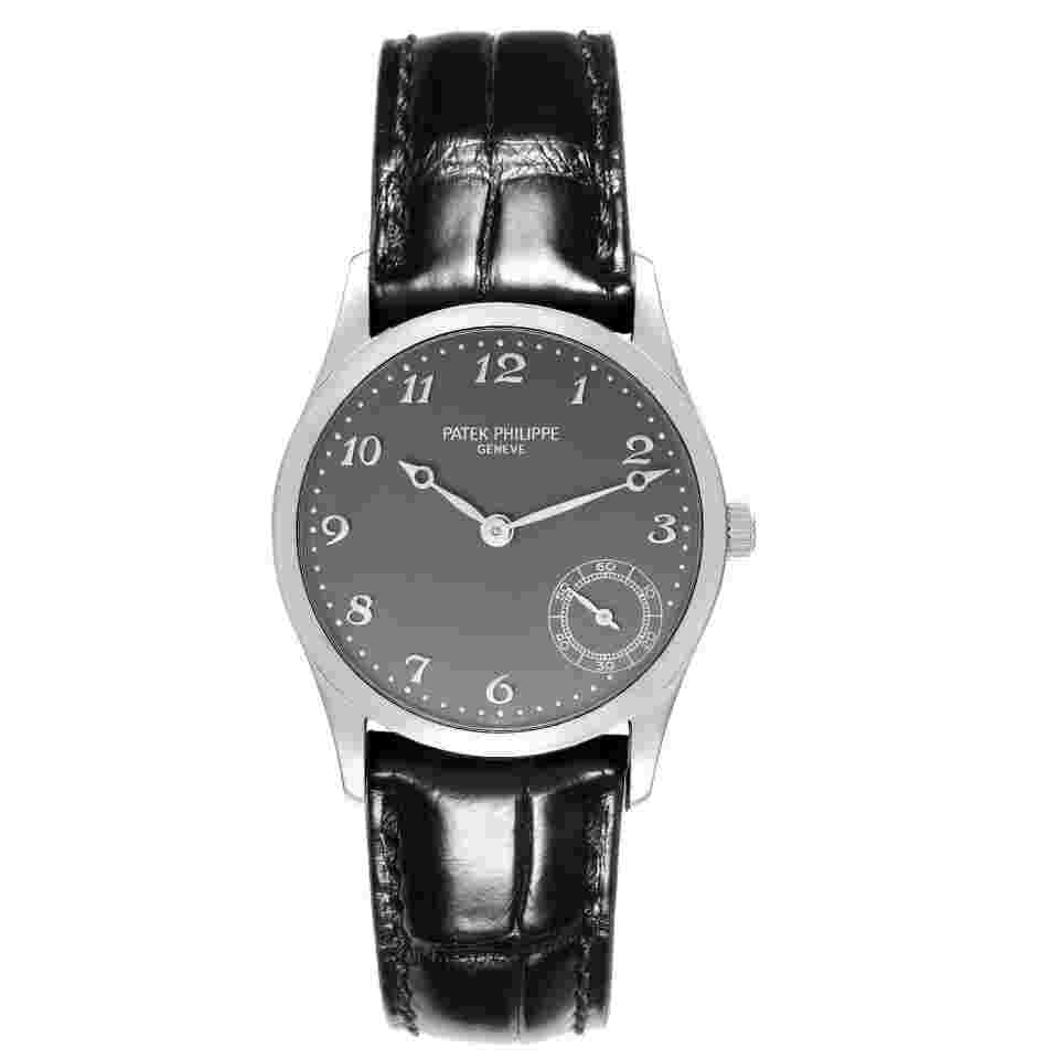 Patek Philippe Calatrava Platinum Gray Dial Automatic Mens Watch 5026P