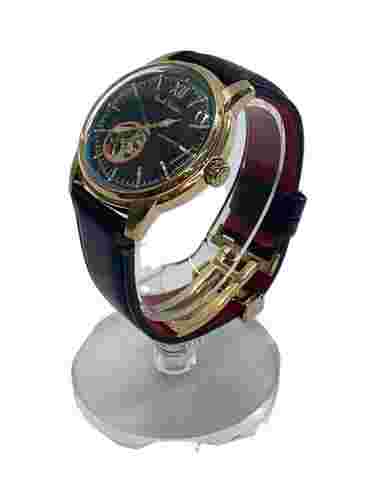 PAUL SMITH KING CROSS AUTOMATIC HANDWINDING ANALOG LEATHER BLK BJ7-123-50 2-39FE
