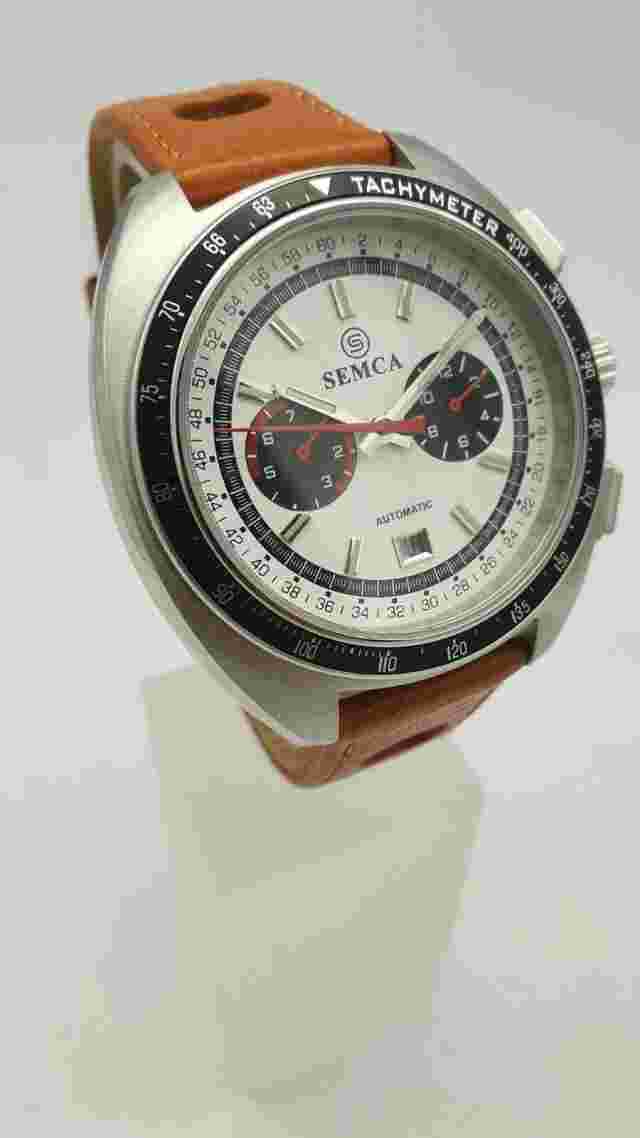 Semca automatic watch special case design - date - month - daydate new unworn