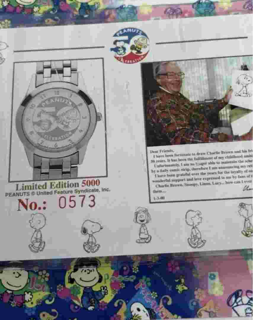 PEANUTS SNOOPY 50th anniversary limited watch Wristwatch Unused from japan