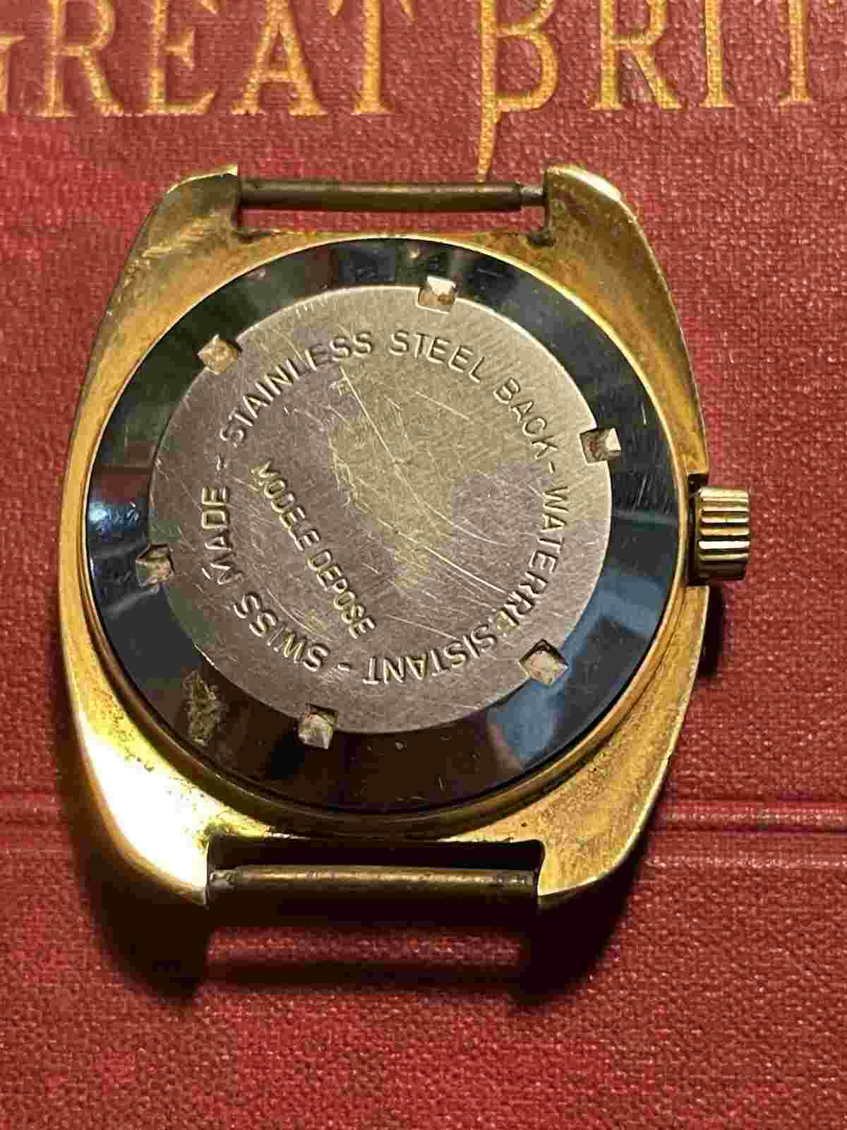 Dynasty - Mechanical Windup "Jump Hour" Ultra RARE! Coffin Watch Men’s Date