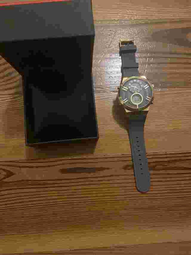 Axiom Mens Gold Tone Analog Digital Alarm Chrono Watch New Battery
