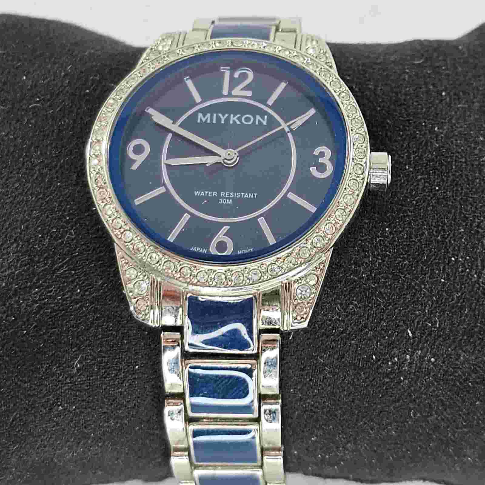 Miykon Ladies Watch Blue Silver Rhinestones J4493