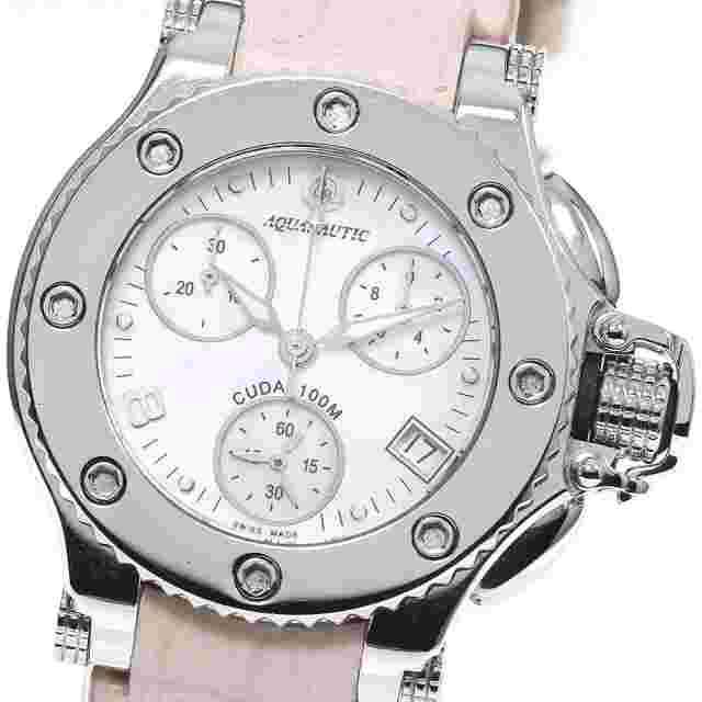 AQUANAUTIC Princess Cuda Chronograph Quartz White Shell Ladies With Warranty