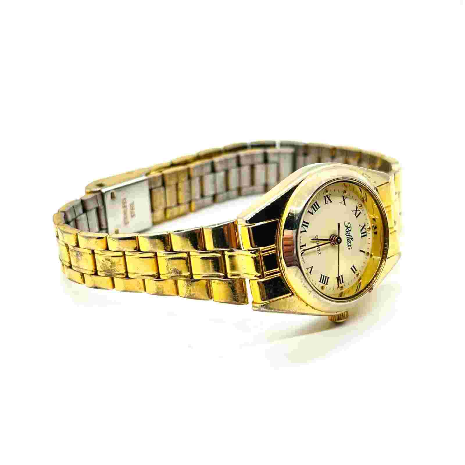 (B52) Vintage Gold Plated Reflex Quartz Wristwatch
