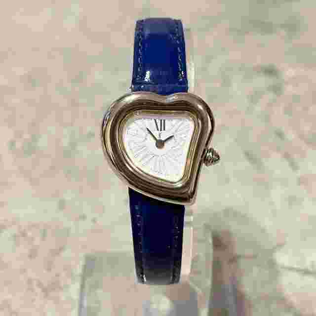 Yves Saint Laurent Heart Ladies Watch Wristwatch Gold Quartz Tested