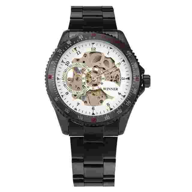 Top Brand Winner Watch Automatic Mechanical Wristwatch Stainless Steel Strap