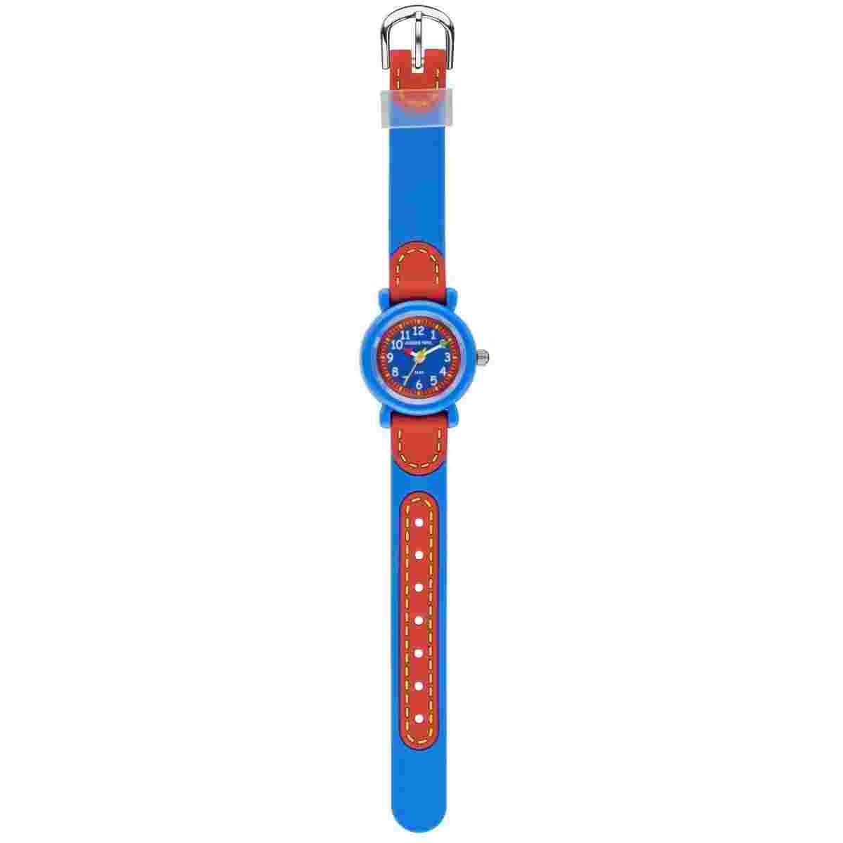 Jacques Farel Children's Watch Analog Quartz Silicone Strap KFW 1000 Blue / Red