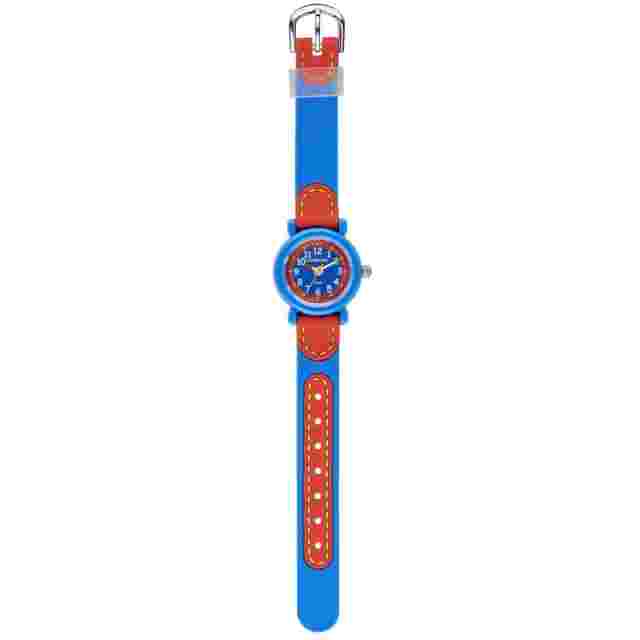 Jacques Farel Children's Watch Analog Quartz Silicone Strap KFW 1000 Blue / Red