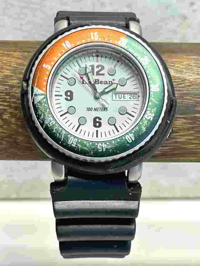 Vintage LL Bean Navigator Date Watch 100 Meters Watch Nightglow Only listing