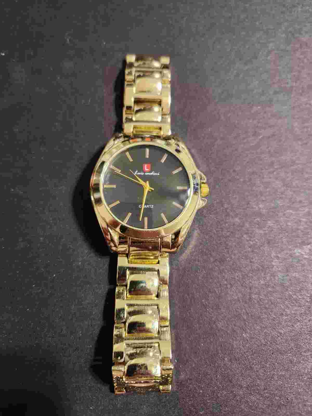 Luis Cardini Mens Gold Tone watch