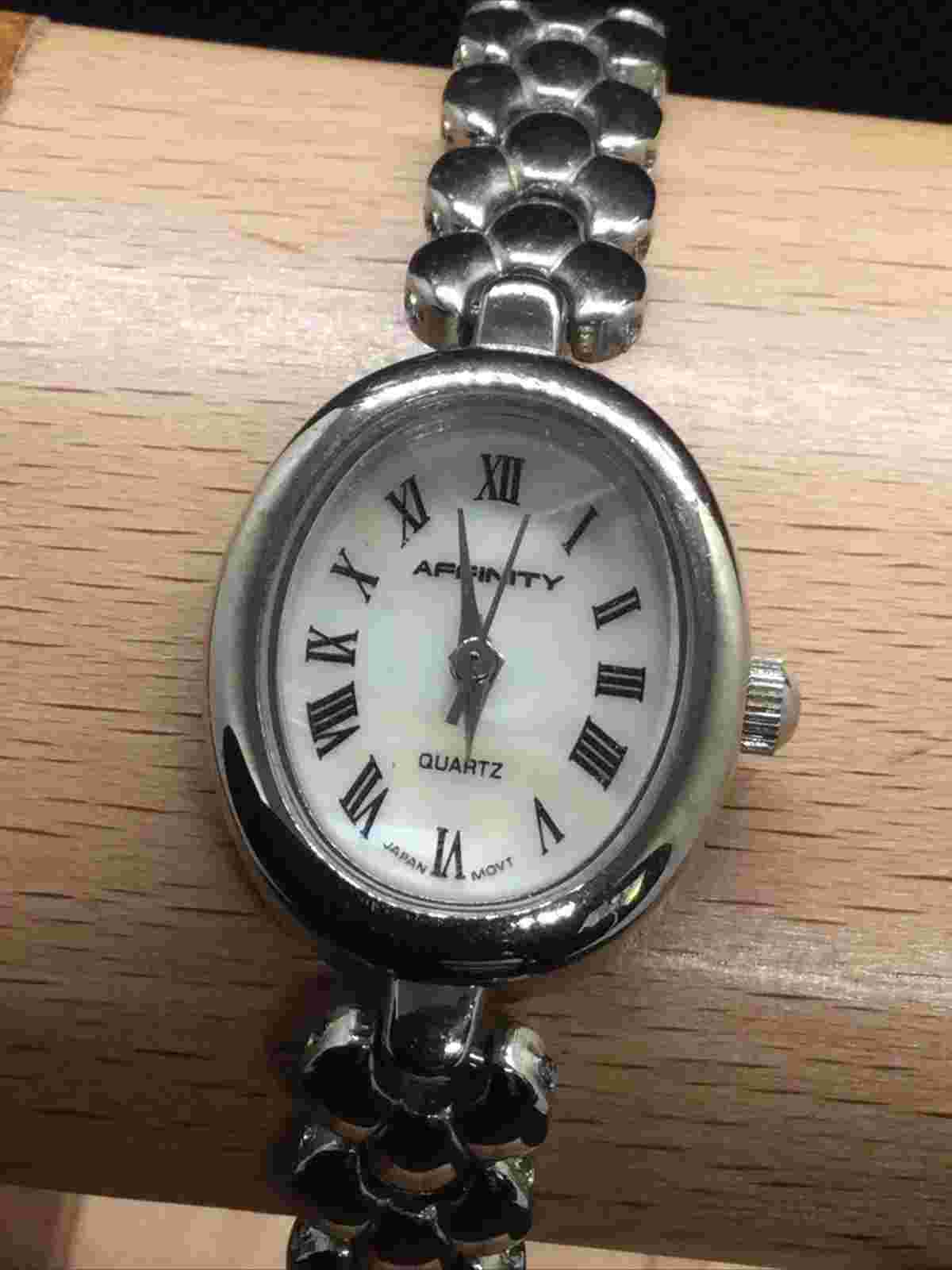 Affinity Ladies Quartz Watch 7” Silver Tone Band 20mm
