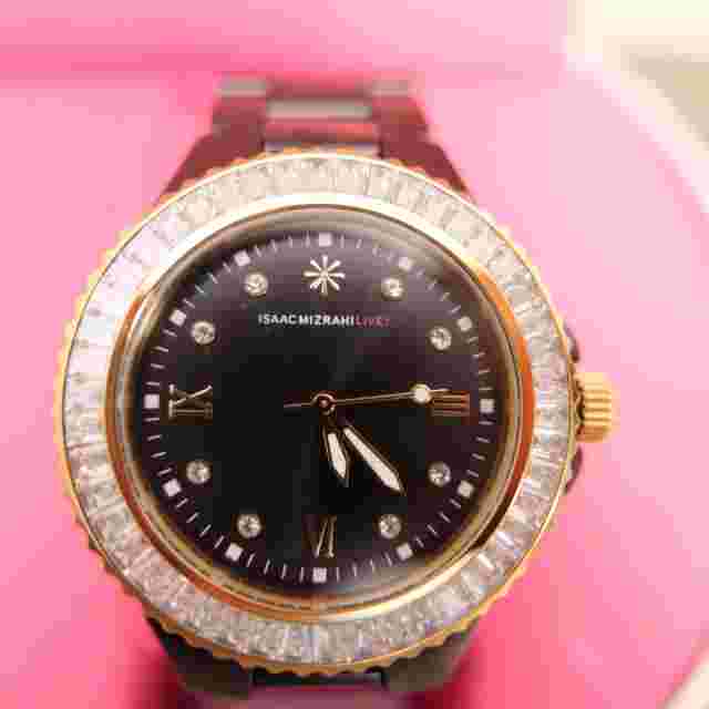 Isaac Mizrahi Live Ceramic Watch Womens Wrist New In Box From Qvc Brown