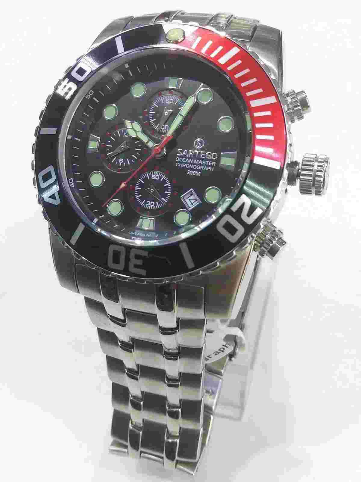 Sartego Ocean Master sports Chronograph 200 meter luminous watch SPC63