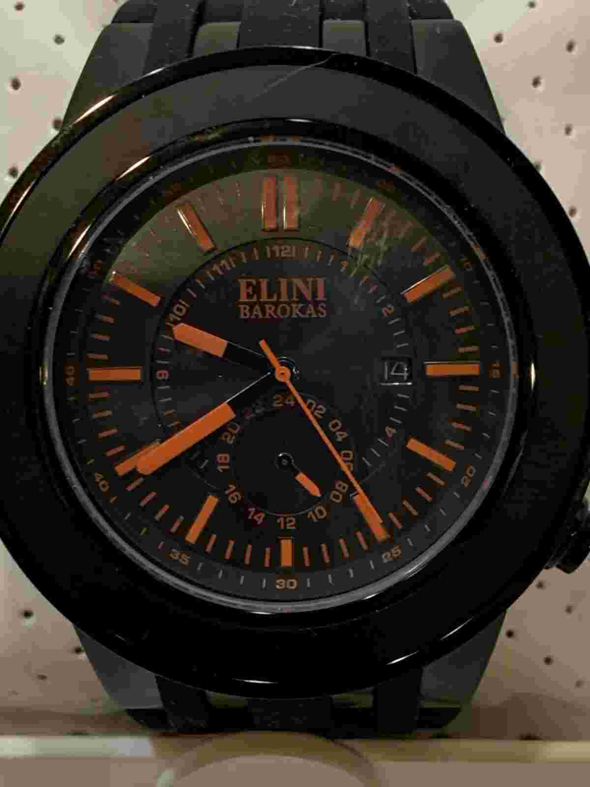 ELINI BAROKAS NWT Men’s Watch #12990, 330ft, Chronograph, Sapphtek Crystal