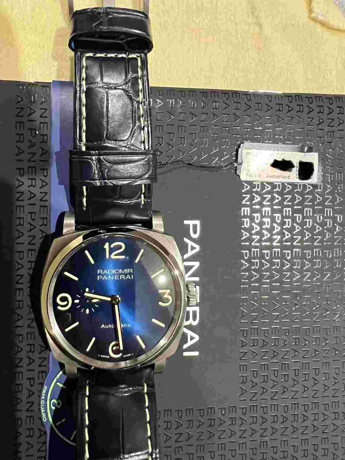 Panerai Radiomir Sun-Brushed Blue Men's Watch - PAM01078
