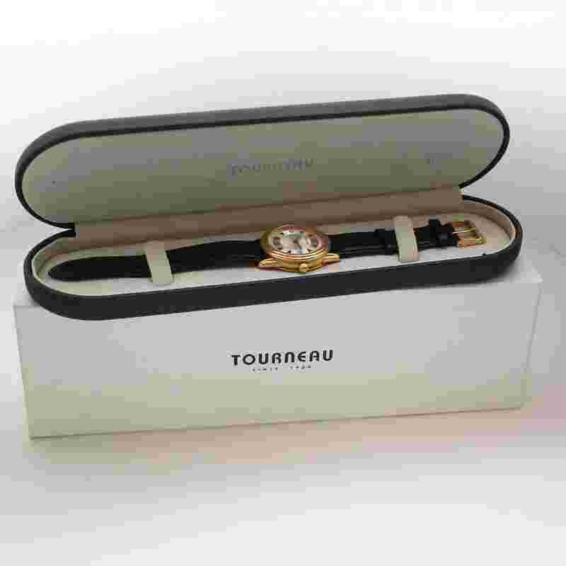 Tourneau 8121.03 Automatic Day Date Solid 18K Rose Gold 37mm Wristwatch & Box