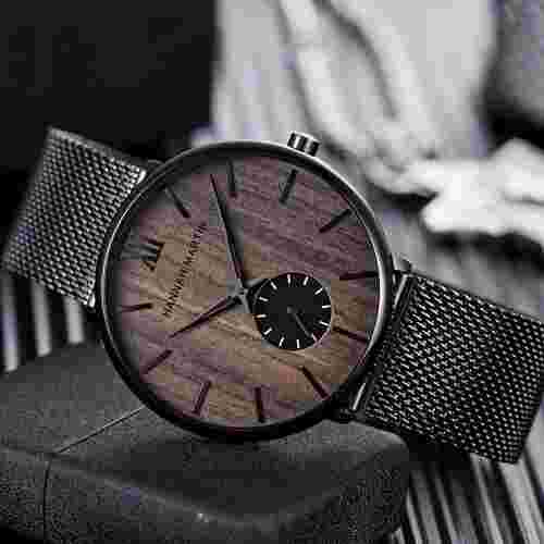 Hannah Martin Men's Watch | Wooden Dial | Stylish Casual Quartz | Valentine Gift
