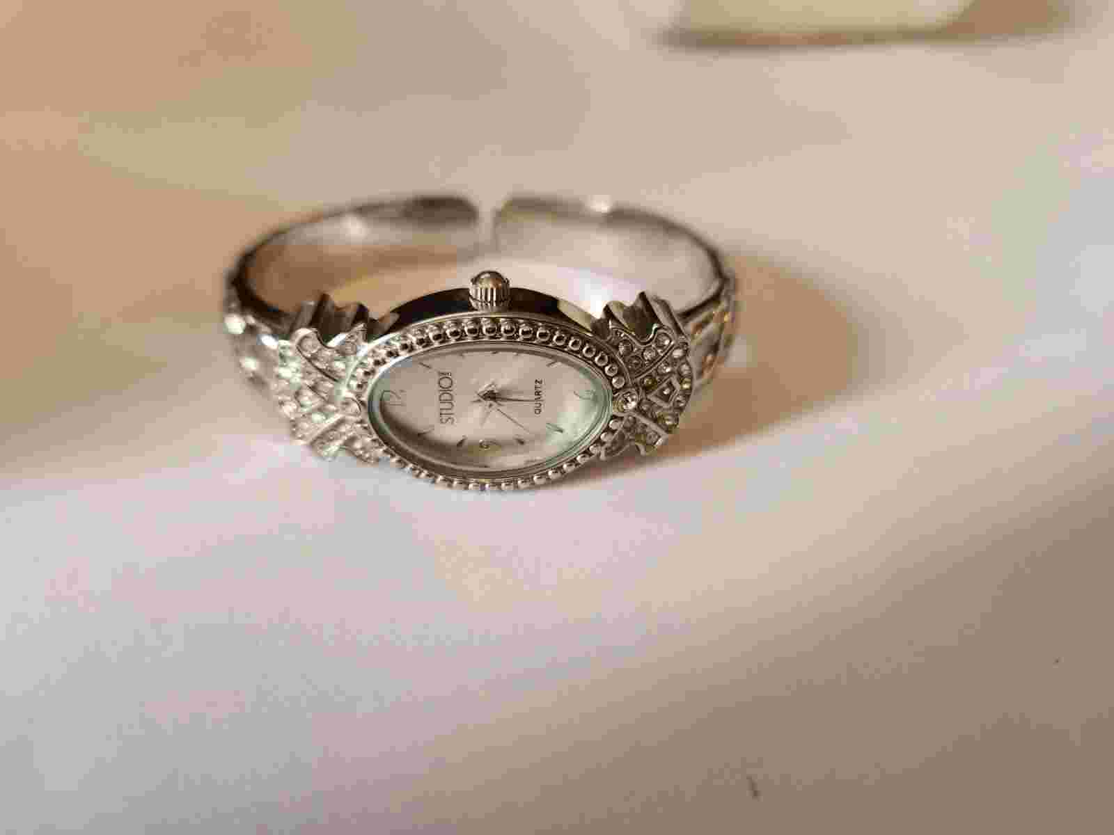 Women's STUDIO Watch silver case and band with crystals STD2931.  8-22-23106.