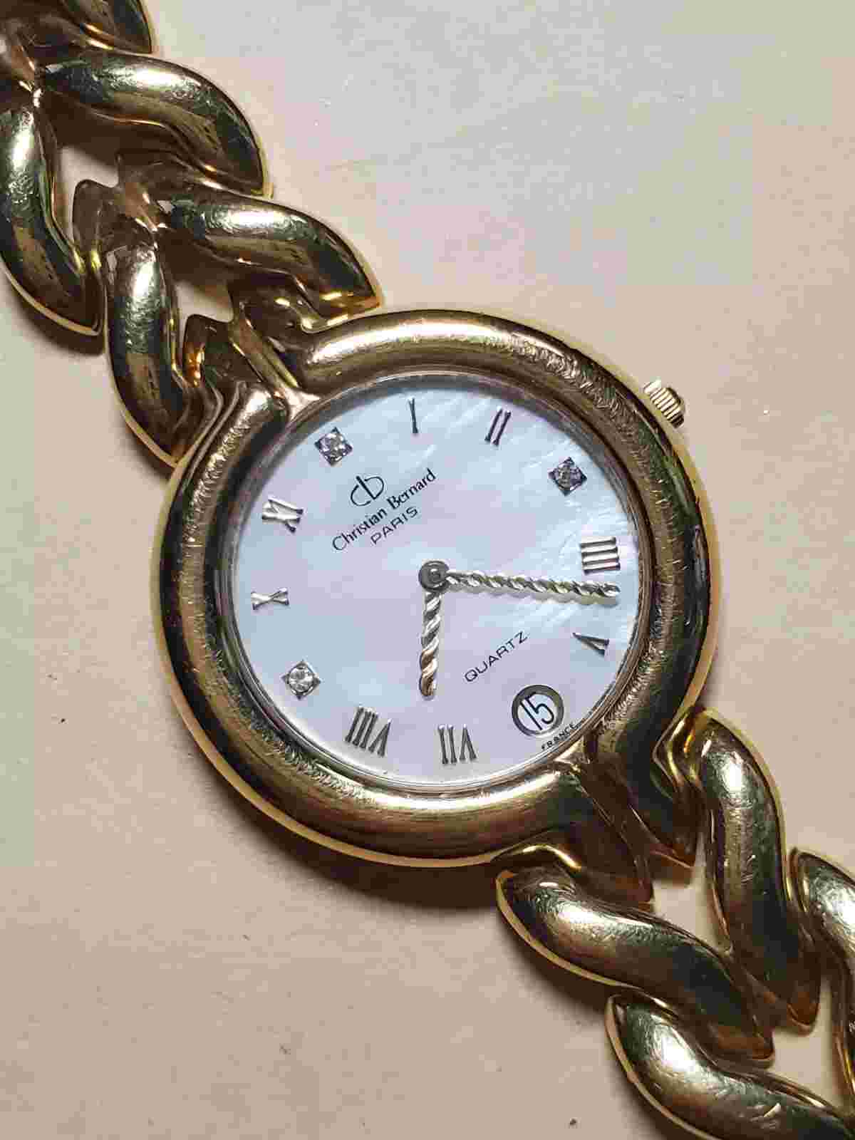 Christian Bernard Paris Ref.m5312 18k Yellow Gold MOP Dial Quartz Ladies Watch