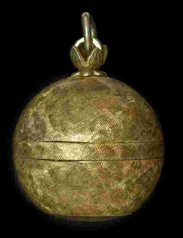 Scarce Antique Kelbert Swiss Incabloc Ball Pendant Watch Florentine Case