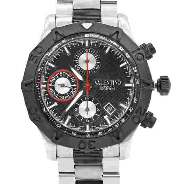 Valentino Steel Rubber Black Dial Automatic Mens Watch V40LCA9R909-S09R