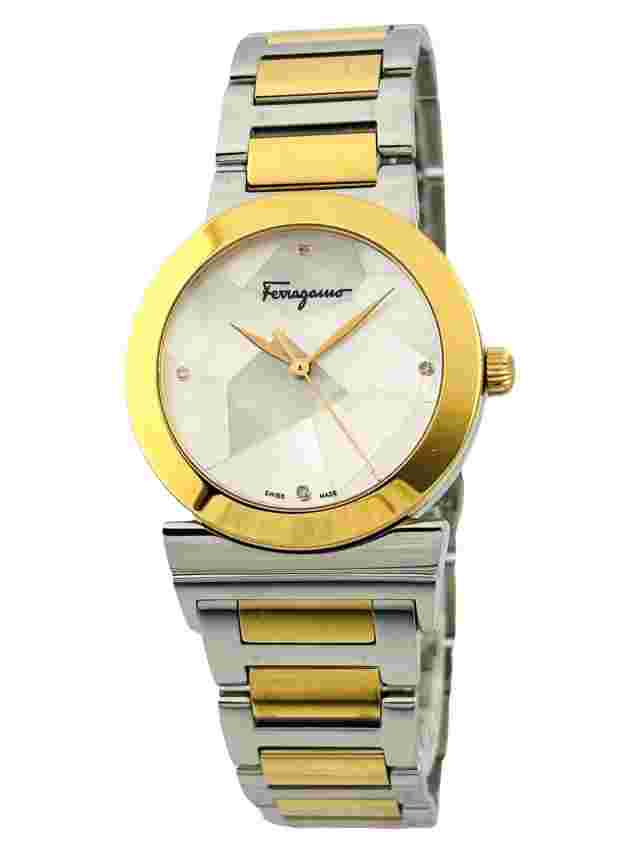 Salvatore Ferragamo Women's FG2170014 Grande Maison MOP Dial Diamond Index Watch