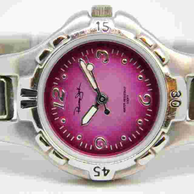 Panama Jack Silver Tone Quartz Analog Women's Watch Sz. 6 1/2" New Battery