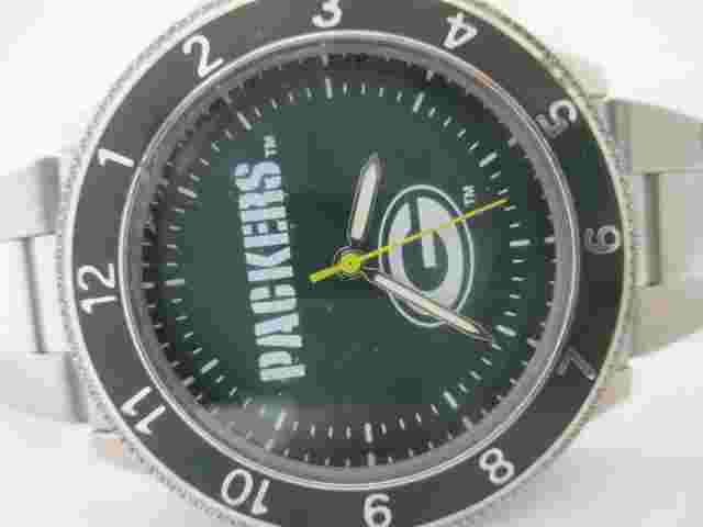 Packers NFL Fantasma Watch Silver Tone Stainless Steel Ticking