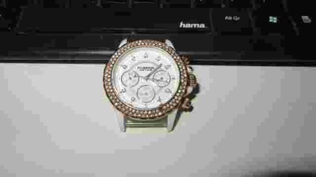 K&BROS ICE TIME Mod. 9553 Swarovski unisex wristwatch Chronograph Japan movement
