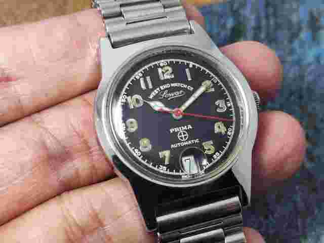 WEST END WATCH SOWAR MILITARY AUTOMATIC ETA MOVEMENT BLACK DIAL 88.