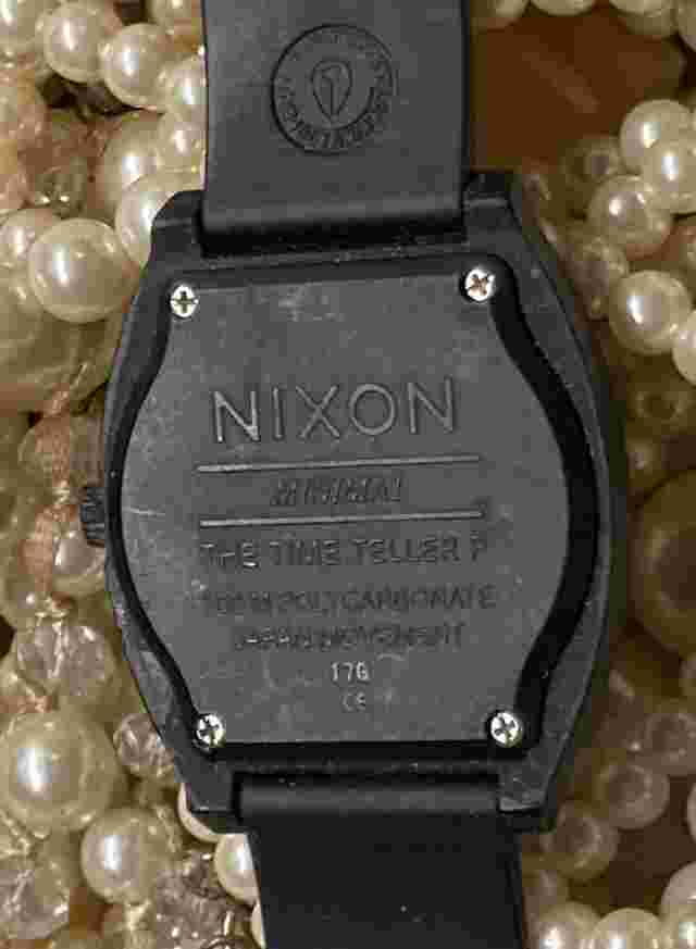 Nixon Minimal Time Teller P Gray Polycarbonate Silicone Band Watch 40 mm