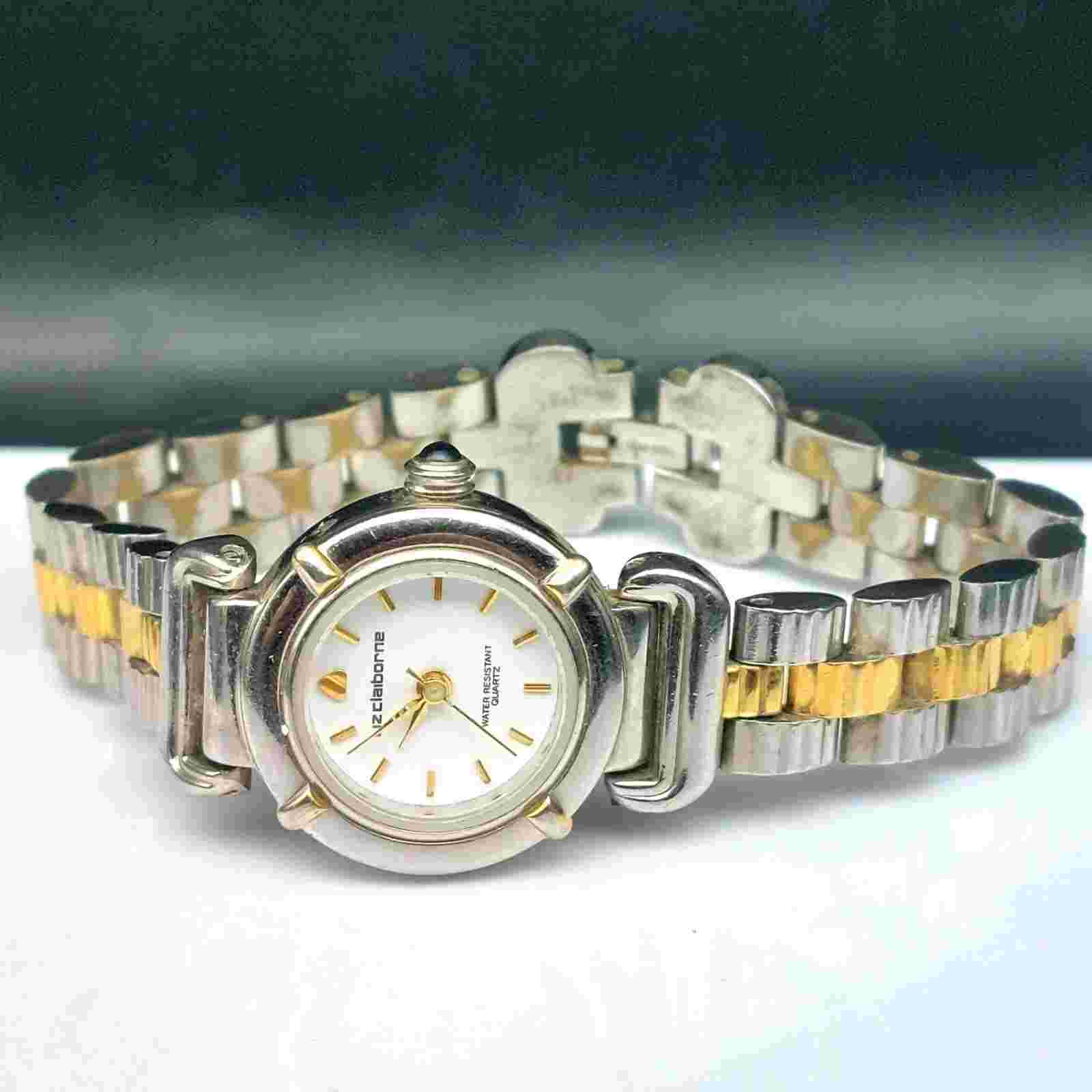 Liz Claiborne Vintage Ladies Two-Tone Quartz Watch New Battery Works