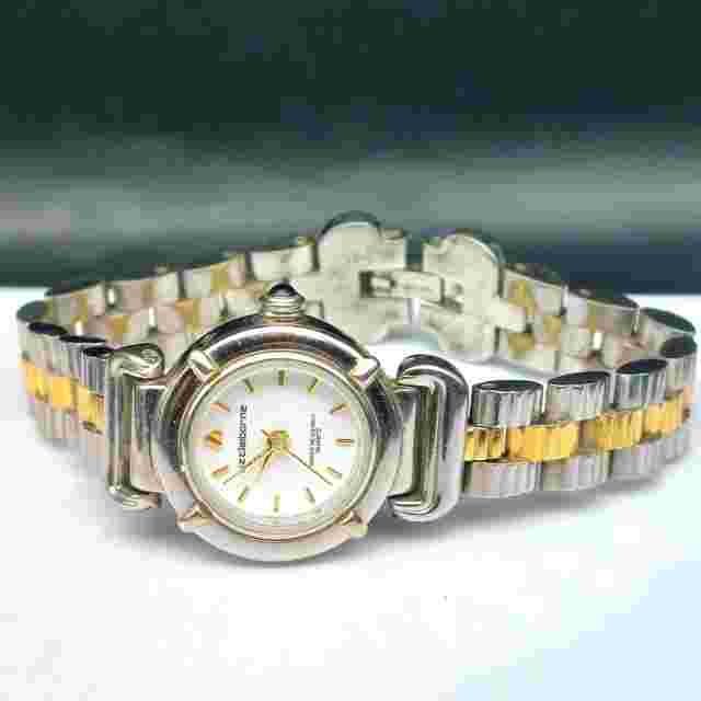 Liz Claiborne Vintage Ladies Two-Tone Quartz Watch New Battery Works