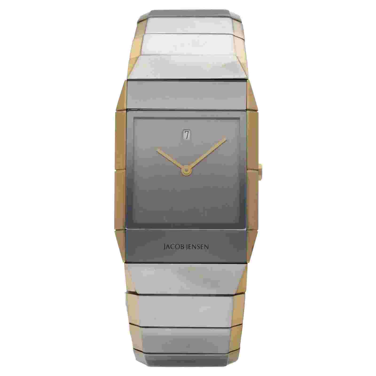 Jacob Jensen Sapphire Series 553 Stainless Steel Rectangle Quartz Men's Watch