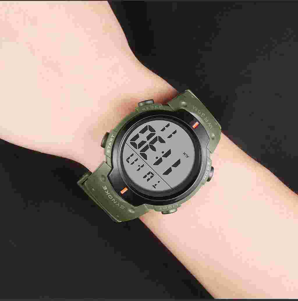 Men Sport Watch Multifunction Military Sports Watch Waterproof Luminous LED Digi