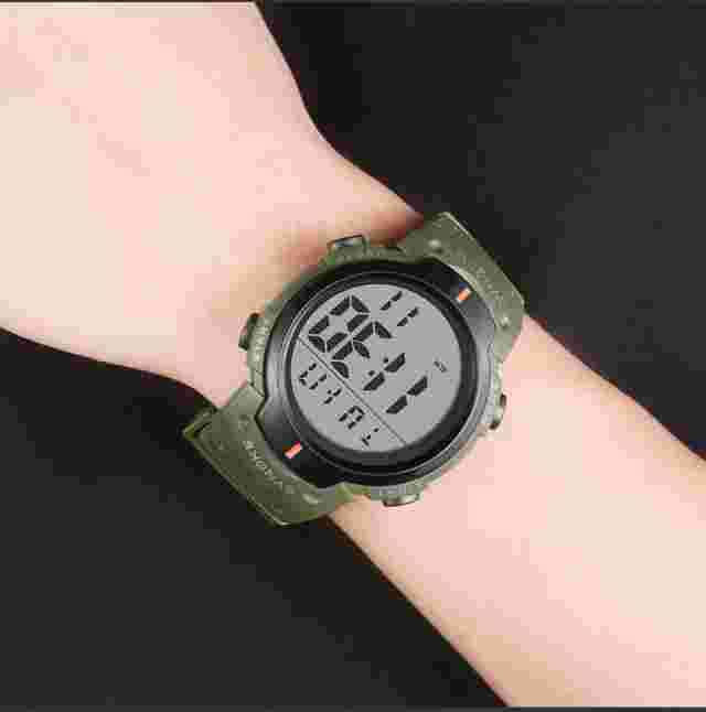 Men Sport Watch Multifunction Military Sports Watch Waterproof Luminous LED Digi