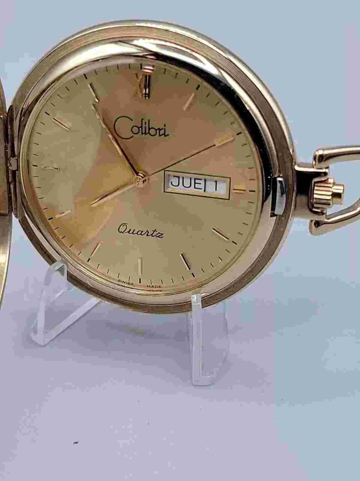 Colibri Of London Men's Pocket Watch Gold Tone Metal Quartz 41mm