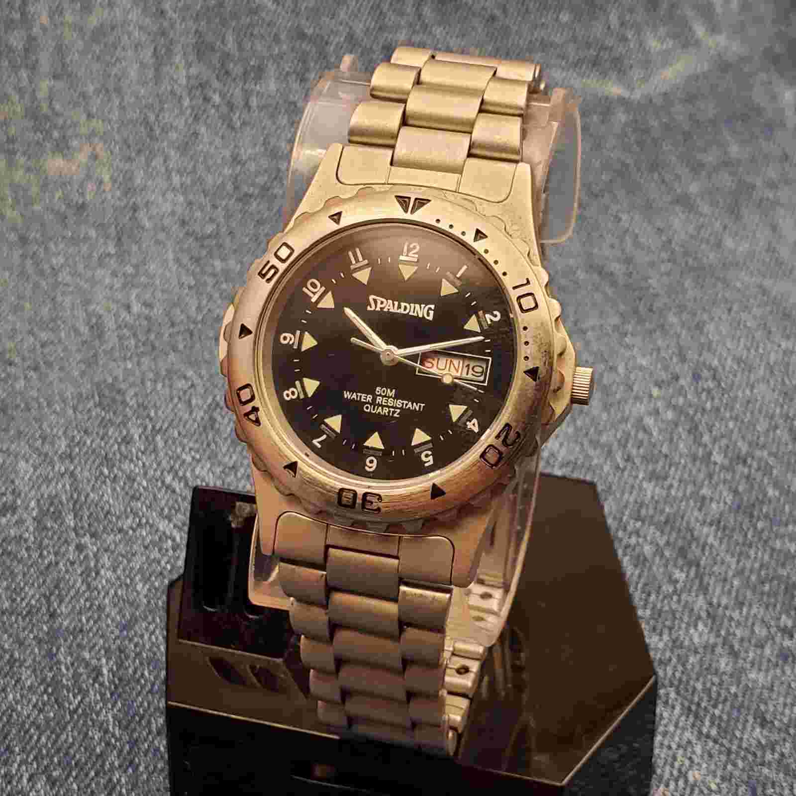 RARE Citizen Spalding THE ULTIMATE EDGE SA014 JAPAN MOV'T MENS WATCH NEW BATTERY