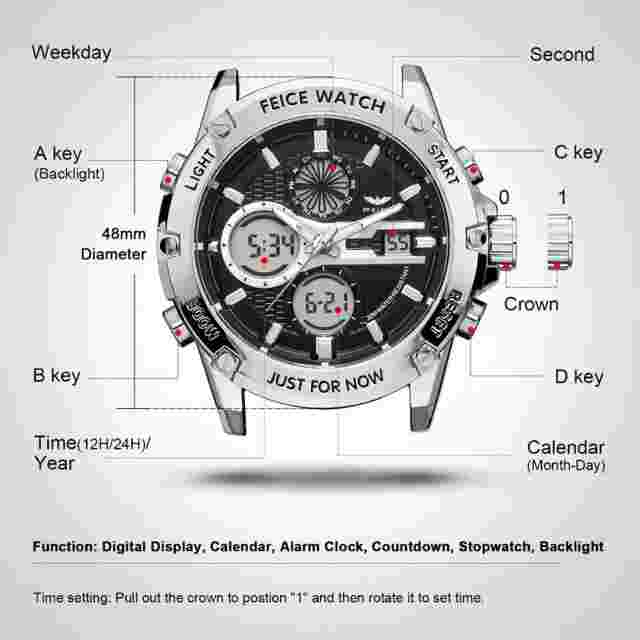 Men's Chronograph Quartz Watches Multifunctional Sport Japan Movement Waterproof