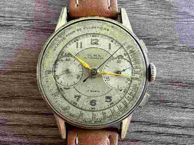 Olma Chronograph Mechanical Landeron 48 Vintage For Repair 35.2mm