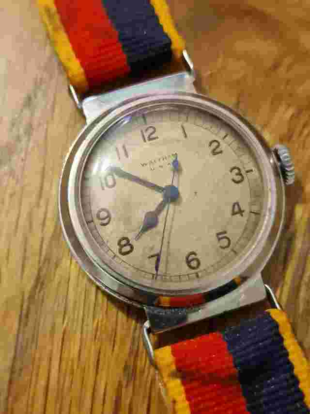 VINTAGE WALTHAM MILITARY WRIST WATCH 6B MENS WORKING RAF PILOT MEGA RARE