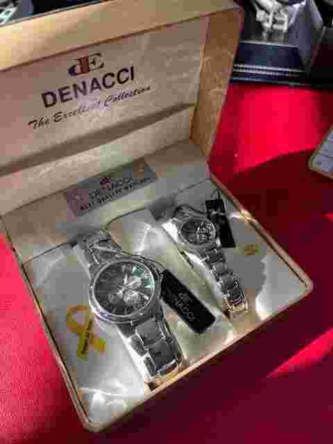 Man & Woman Watch Denacci- SET..New-Quartz-Case-Excellent gift-Modern-Stainless!