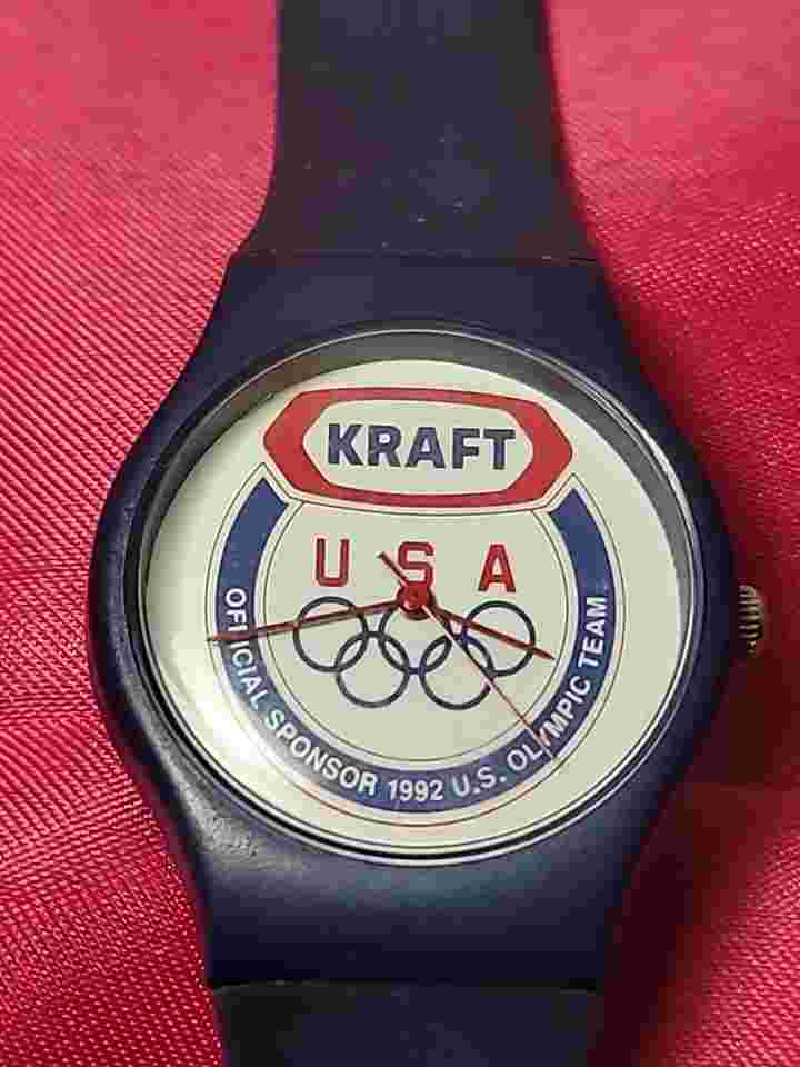 Vintage Kraft 1992 Olympic Marketing Branded Wrist Watch Rare Works!