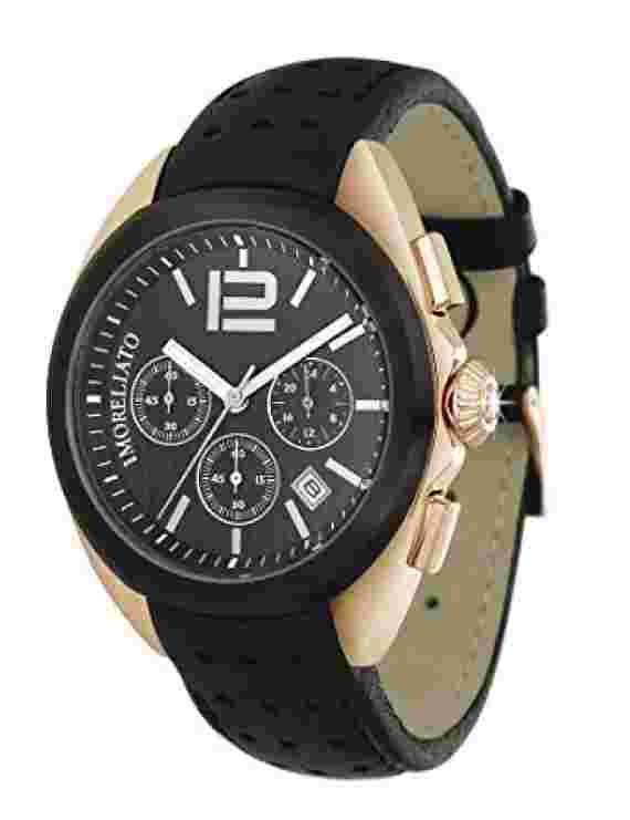 Watch Chronograph Morellato I6001 Move Chrono BL Steel Leather Man Quartz